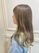 ウィル 梅田店(WiLL)&nbsp;ハイトーンミルクティー×インナーカラーイエロー