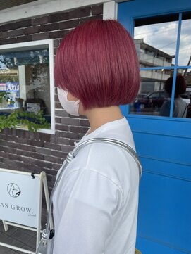 アズグロウ エクラ(AS GROW 'eclat) ミニボブ【前髪アンブレラカラーこなれミディ