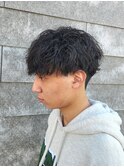 刈り上げショートマッシュツイストスパイラルパーマ