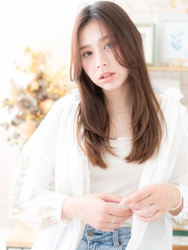 カバーヘアアンドスパ ブリス 浦和(COVER HAIR&SPA bliss) センターパートかきあげ前髪抜け感小顔ロングc5浦和20代30代40代