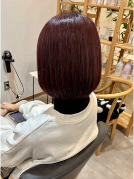 ソラ(SORA.) 大人可愛いミニボブ×ボルドーピンク◎