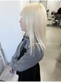 ホワイトブロンドミルクティーカラーケアブリーチダブルカラー