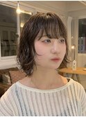 ボブウルフパーマボブパーマミディアムパーマニュアンスパーマ