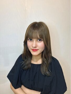 ヘアメイクアン(Hair Make Une) 透け感くびれ巻き！愛されミルクティーヘア♪