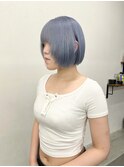 【soso 伊勢田】ミニボブ/ブルーシルバー/横浜