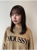 まろやかブラウン/暖色ブラウン/顔周りカット/ミディアムカット