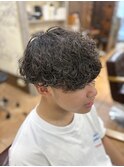 波巻きパーマ