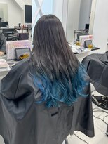 アライブ キチジョウジ(ALIVE Kichijoji)&nbsp;【ALIVE吉祥寺】シアンブルーグラデーションカラーダークグレー