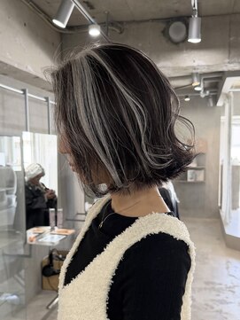 ラック(LUCK) 白髪ぼかしハイライト/ボブ/ボブレイヤー/船橋