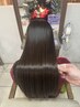 縮毛矯正＋髪質改善カラー＋カット　￥29500