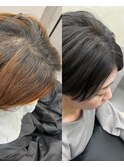 白髪ぼかしハイライト