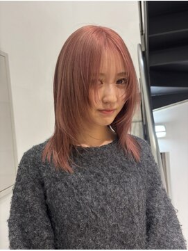 ヌーフェム(nuu fem) 春色ピンク/ダブルカラー/ピンクカラー/ハイトーン