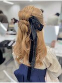 ハーフアップアレンジ