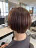 明るめ白髪染めポイントハイライト　CD小田切限定カットメンテナンス