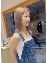 スタン 渋谷(Stam)&nbsp;ミルクティーベージュバングカットケアブリーチハイトーン渋谷駅