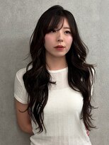 ライン(LYNE)&nbsp;ゆるふわレイヤー/ロング/艶髪ダークブラウン