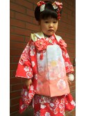 七五三『三歳着付け・ヘアセット・メイク」
