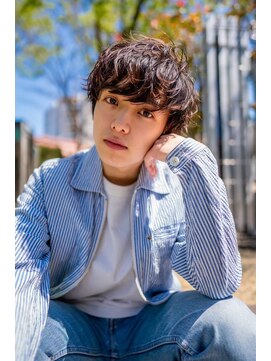 オースティン 門前仲町(AUSTIN) ツイストパーマ七三オールバックマッシュウルフスリークショート