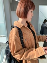 ヌード(nude)&nbsp;【nude仲井】ブリーチなしオレンジベージュ/ミニボブ