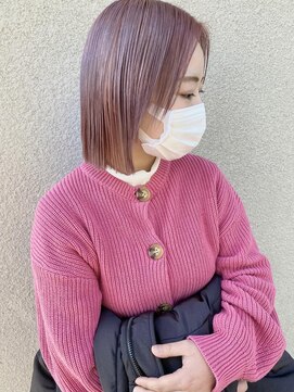 ヘアーデザイン ビビッド(HAIR DESIGN VIVID) ピンクベージュカラー