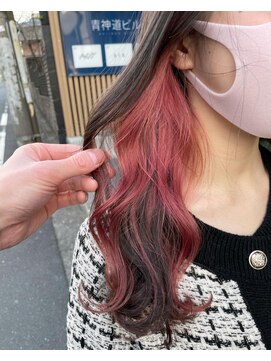 アクト(ACT) ピンクラベンダーインナーカラー　イヤリングカラー