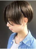 【morio池袋】大人可愛い20代30代前下がり丸みショート刈り上げ