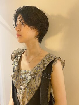 ヒュージ 三軒茶屋(huge) 似合わせショート 前髪なし ハンサムショート 小顔 ショートボブ