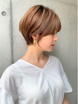 ロンドエニカ 大宮(Lond enika) 斜めバンググレージュカラーシルキーべジュマッシュパーマ[大宮]