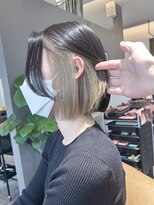 アンス 大阪梅田(ANs.)&nbsp;20代 30代 40代 ショート インナーカラー グレーベージュ