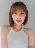 小顔前髪イメチェン大人ボブ　ショートボブ銀座