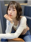 花田/ボブ/波巻き/ブラウン/ボブルフ/小顔/ワンレン/下北沢