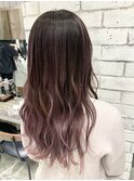 【Feria】ピンクバイオレットハイライトグラデーションカラー