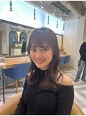 イメチェン外ハネボブ美髪ワイドバング顔周りレイヤーカット