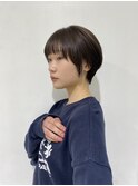 前髪あり耳掛け丸みくびれショートボブ20代30代40代50代60代