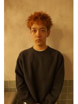 ソーレ(sole)&nbsp;yosukeパンクショートスパイキーショートブリーチカラーオレンジ