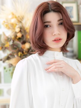 カバーヘアアンドスパ ブリス 浦和(COVER HAIR&SPA bliss) センターパートワインレッドミデイアムレイヤーh420代30代40代