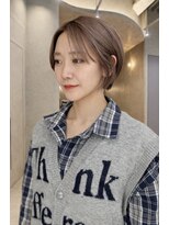 ムクコア(Muk CORE)&nbsp;ブリーチカラー♪柔らかブラウンベージュショート【上岡】