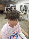 メンズハイライト/波巻きツイストスパライラル/海外ヘア