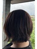 メリハリぱっつんボブ