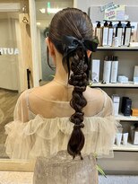 オーセンヘア(AUTHEN.HAIR)&nbsp;編みおろしアレンジ/お呼ばれヘアセット