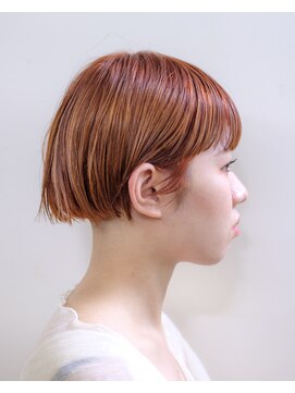 ルプラ ガーデン(le-pla garden) オレンジ#ボブ#切りっぱなし#ダブルカラー#ケアブリーチ#豊橋
