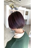 ラベンダー×ショートボブ