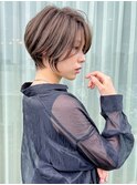 《30.40.50代》前下がりショートボブ×透明感カラー【湯本】