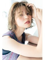 シェル 立川(shell)&nbsp;くびレイヤーエモージュ前髪モテベージュレイヤーミディ【立川】