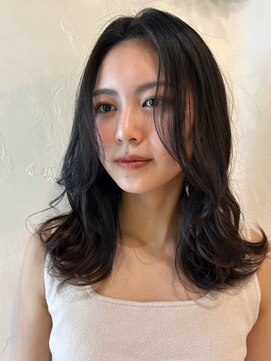 ミロア 薬院(miroa) フェイスレイヤー 透明感カラー ミディアムレイヤー