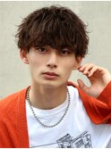 波巻きパーマツイストスパイラルパーマツーブロックマッシュ
