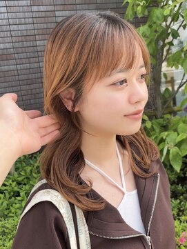 ビューエヒメ(VIEW EHIME) 顔まわりカット/レイヤーカット/韓国/ロングヘア/グレージュ