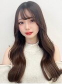 斜めバング/シルキーベージュ/ブラントカット[渋谷駅]