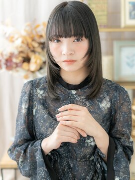 カバーヘア ブリス 志木南口駅前店(COVER HAIR bliss) 姫カットブルーグレージュ大人ガーリーミディa志木20代30代40代