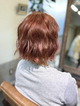 ポタム 東中野(potamu) ブリーチ無しピンクベージュ